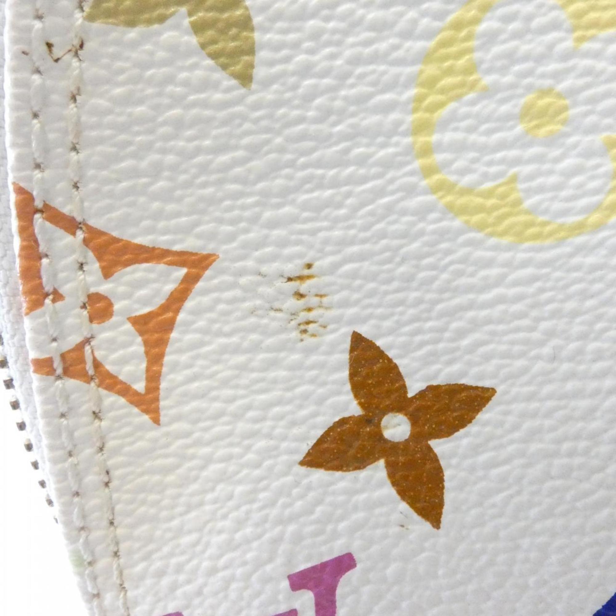 Louis Vuitton Multi-Color White Coated Canvas Handbag