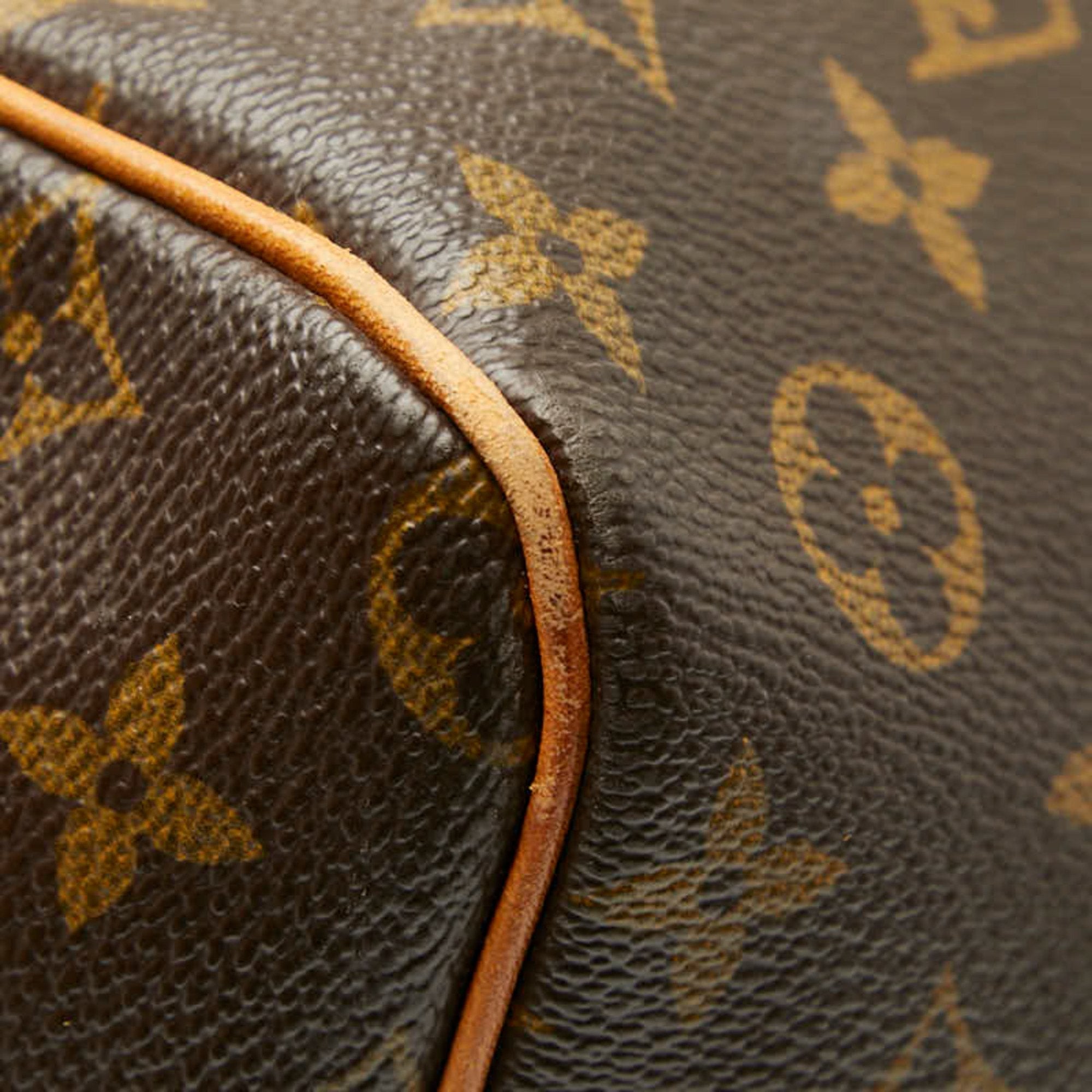 Louis Vuitton Brown Pvc Leather Boston Bag