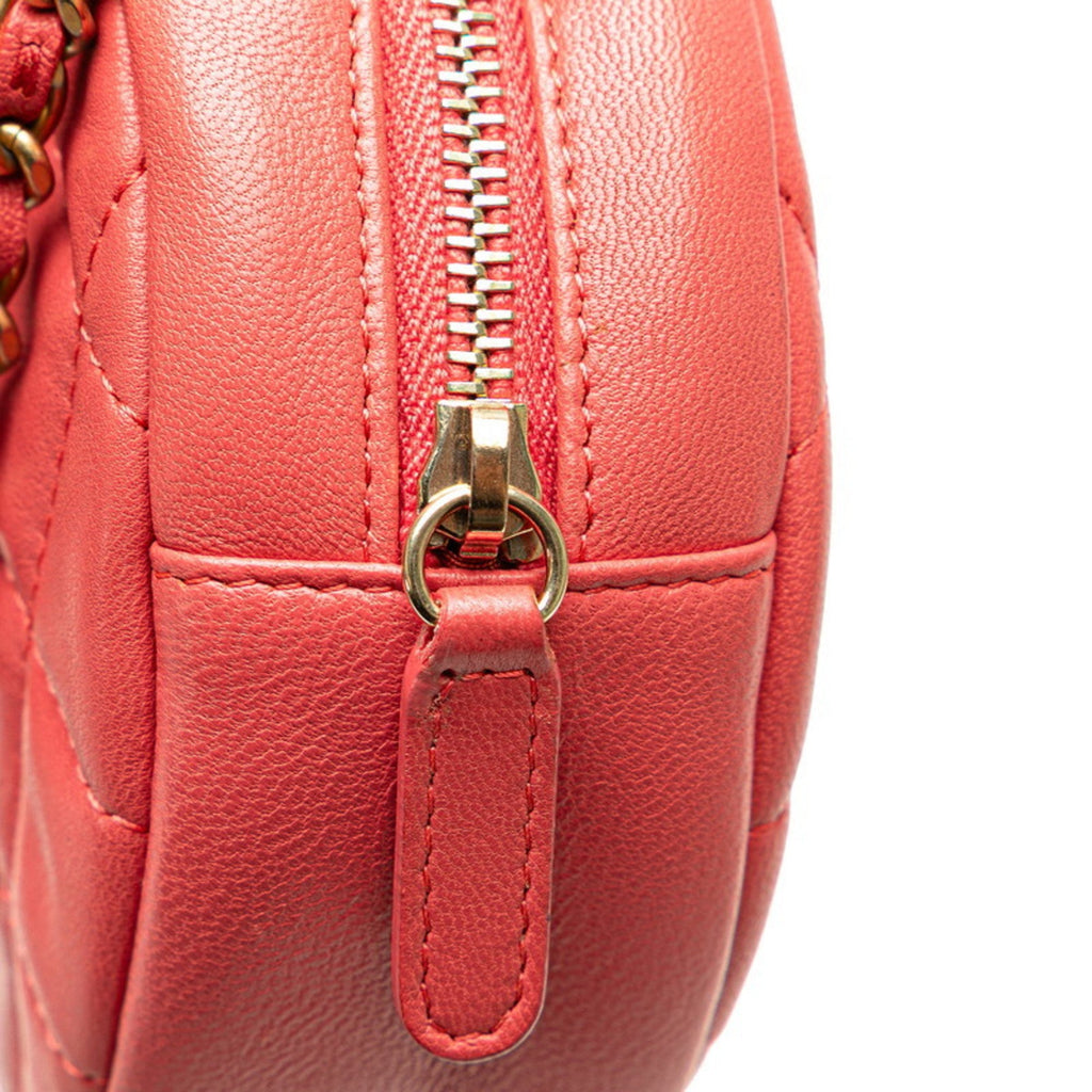 Chanel Red Color Leather Shoulder Bag