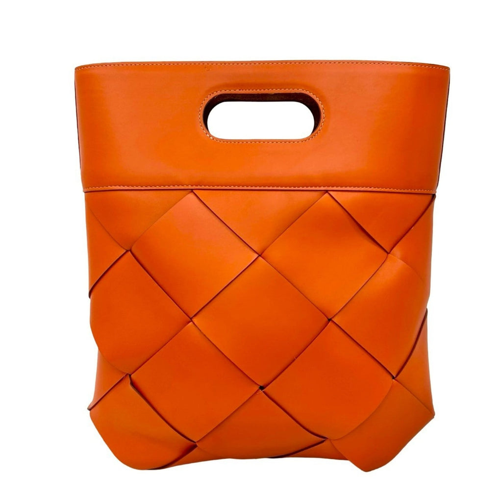 Bottega Veneta Orange Leather Tote Bag