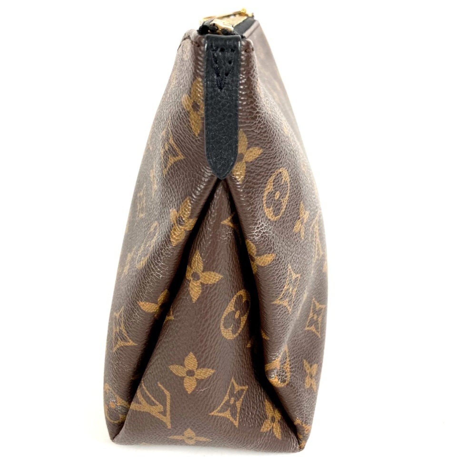 Louis Vuitton Black Brown Monogram Clutch Bag Pouch