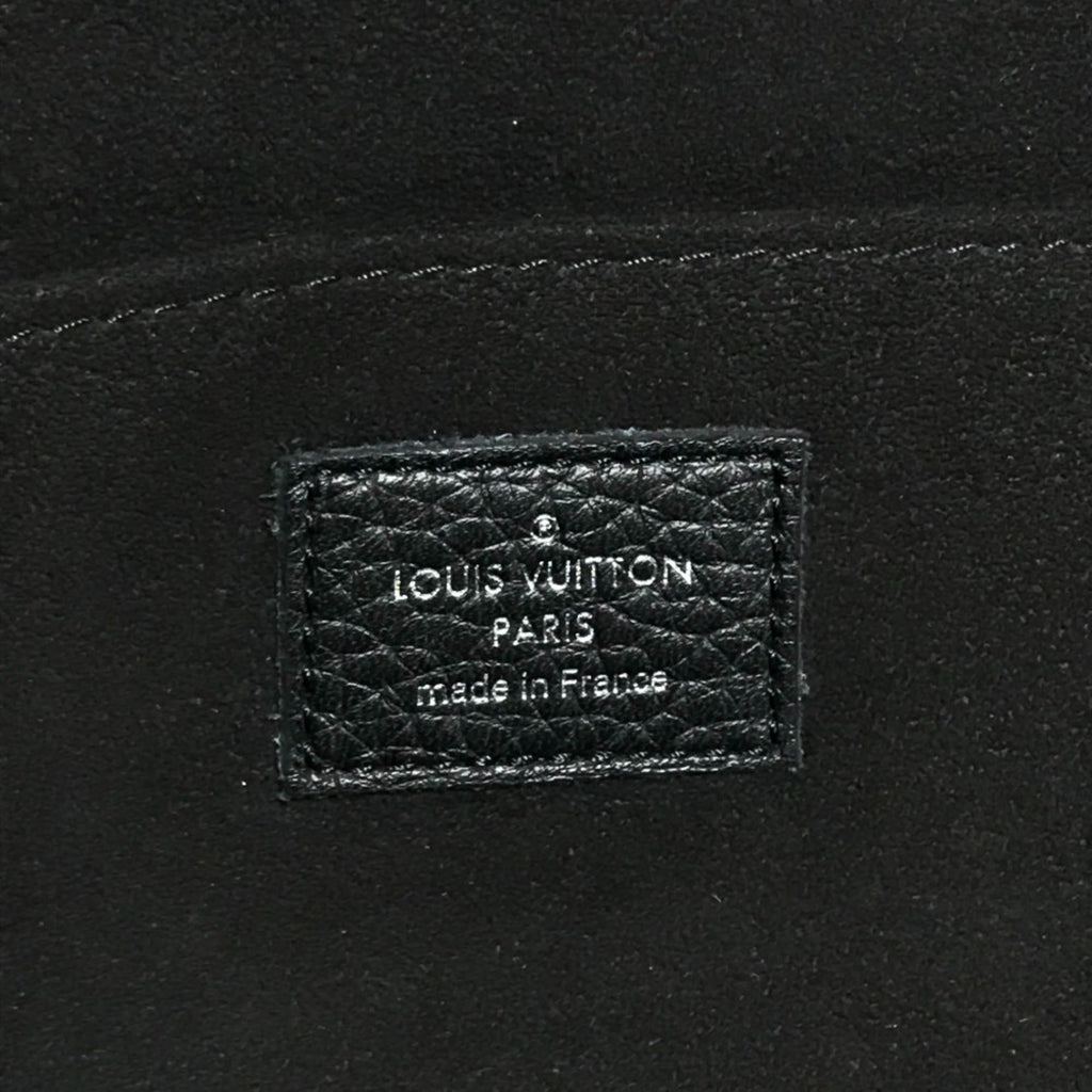 Louis Vuitton Black Noir Leather Clutch Bag Pochette