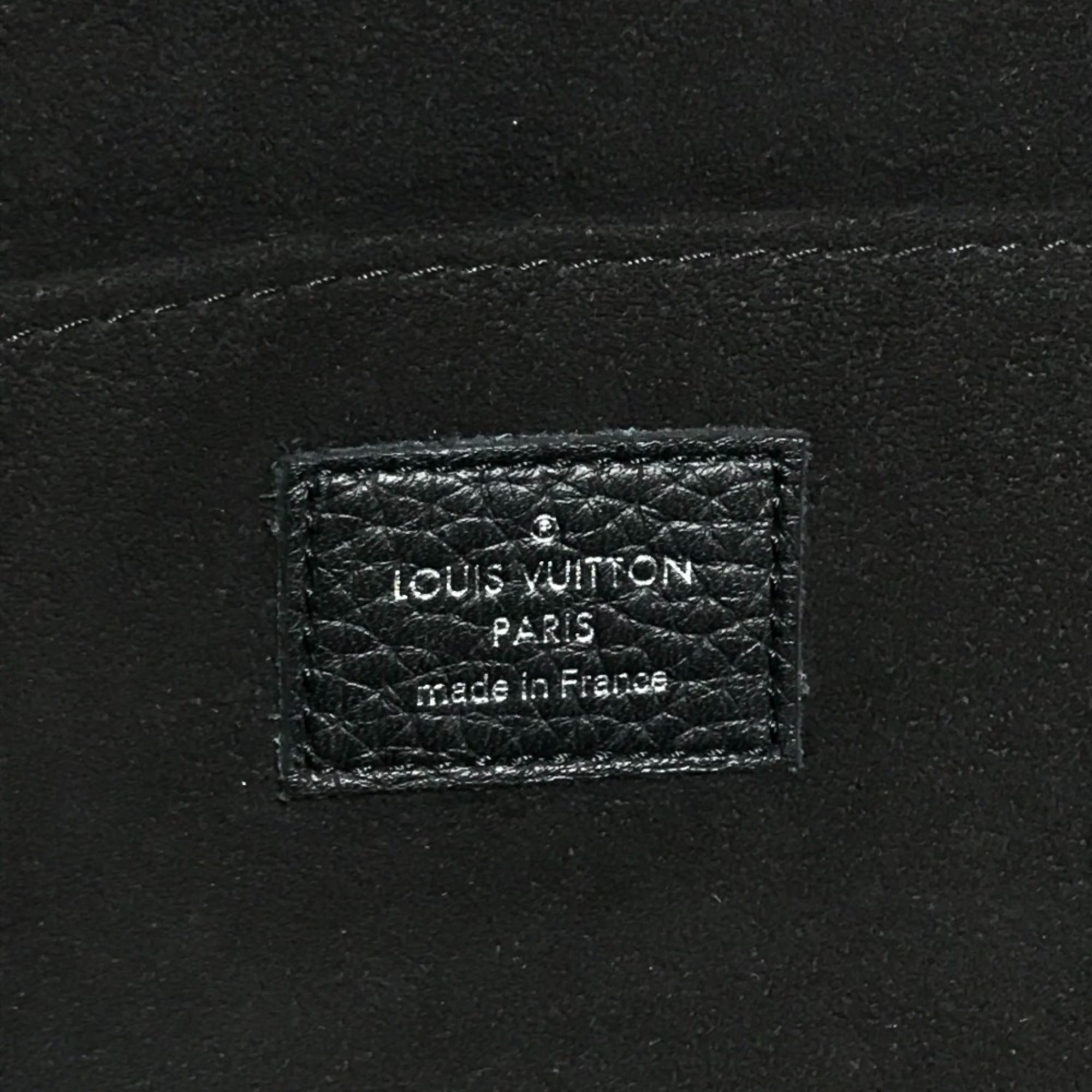 Louis Vuitton Black Noir Leather Clutch Bag Pochette