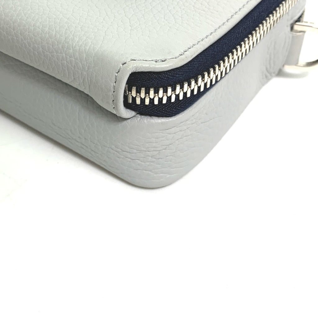 Christian Dior Gray Leather Shoulder Bag (Pre-Owned)