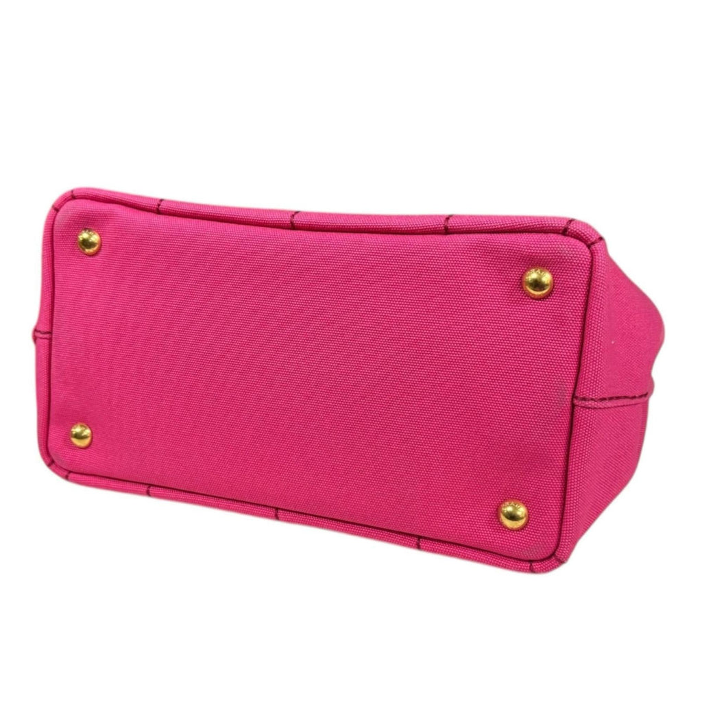 Prada Peonia Pink Canvas Shoulder Bag