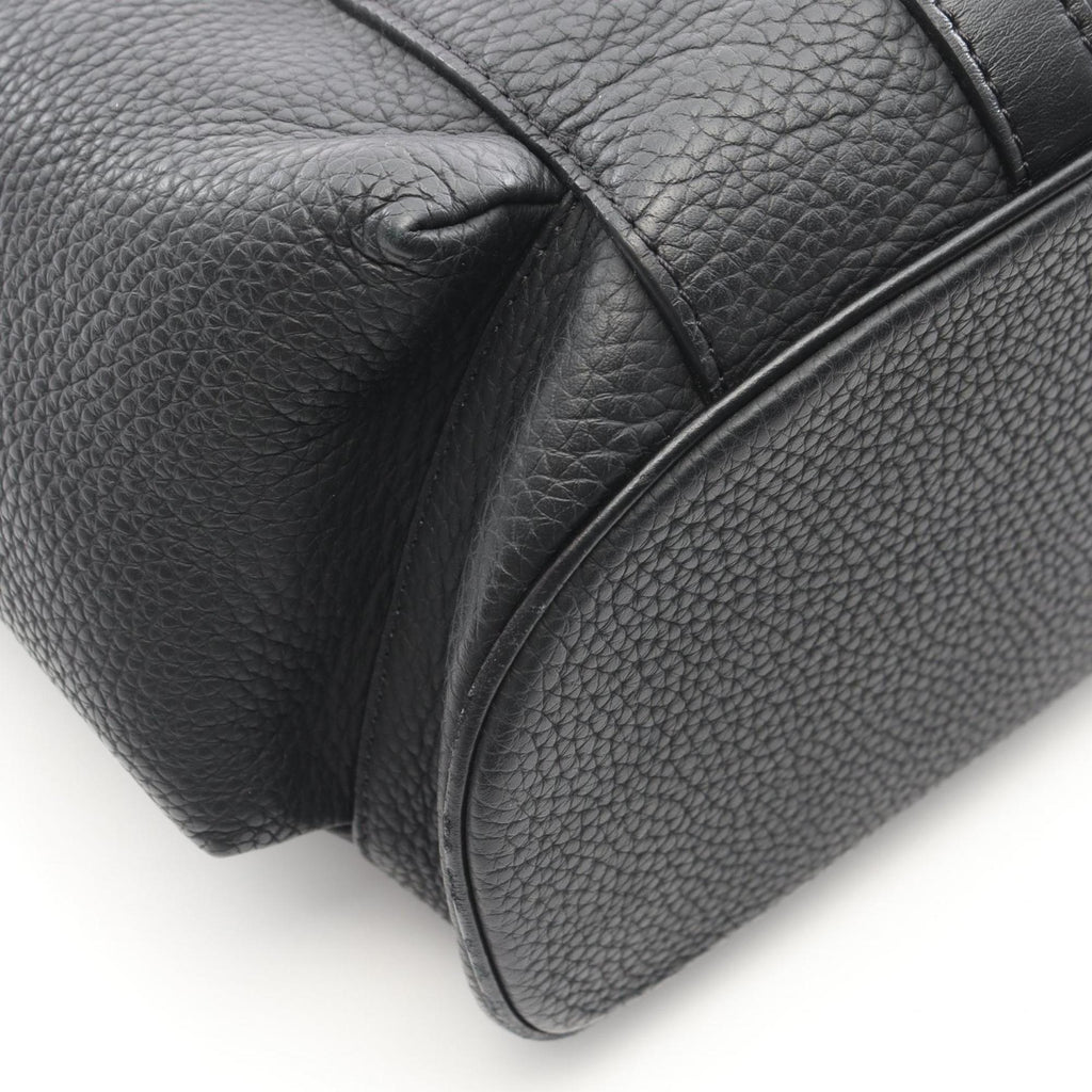 Louis Vuitton Black Leather Tote Bag