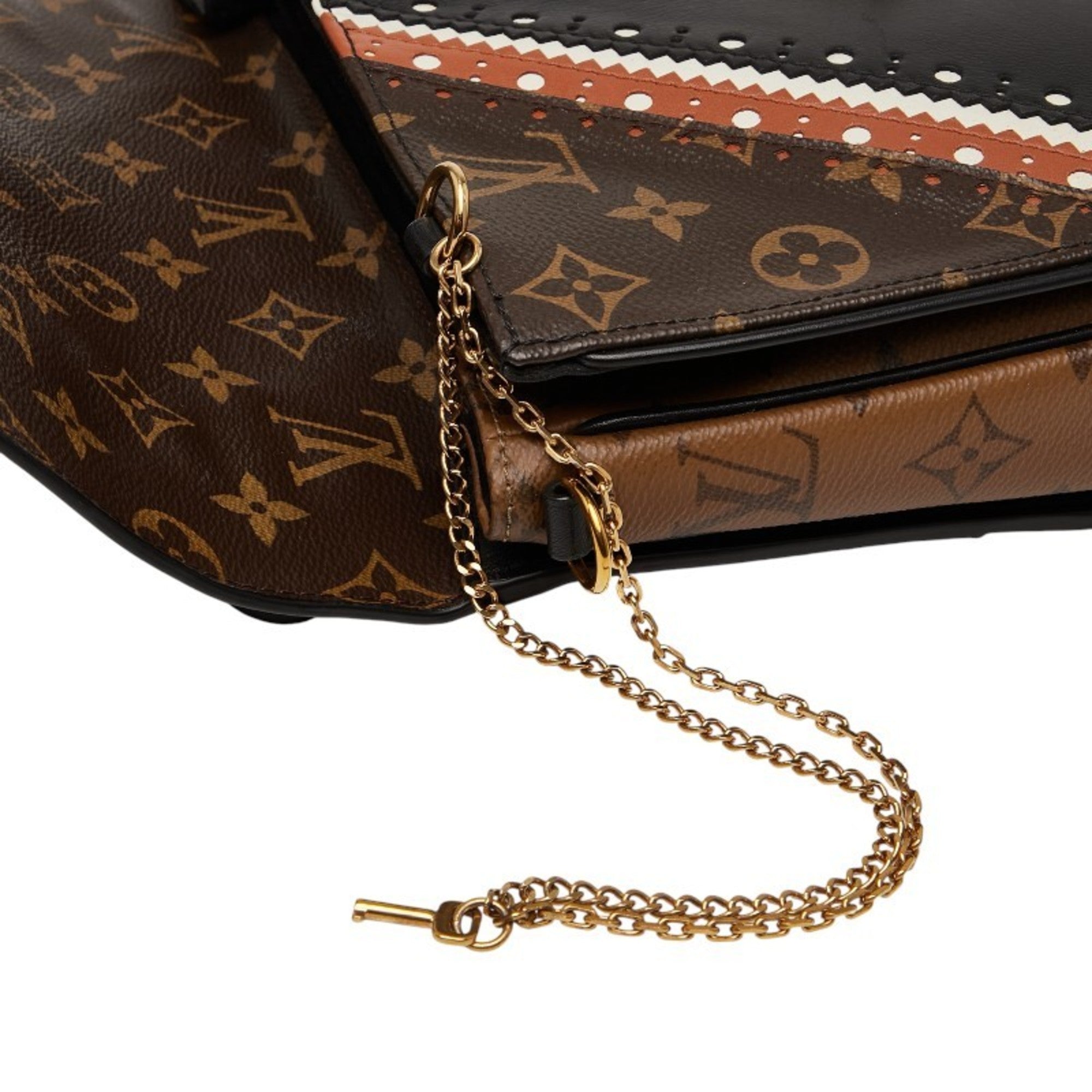 Louis Vuitton Monogram Reverse Black Brown Pvc Leather Handbag Shoulder Bag