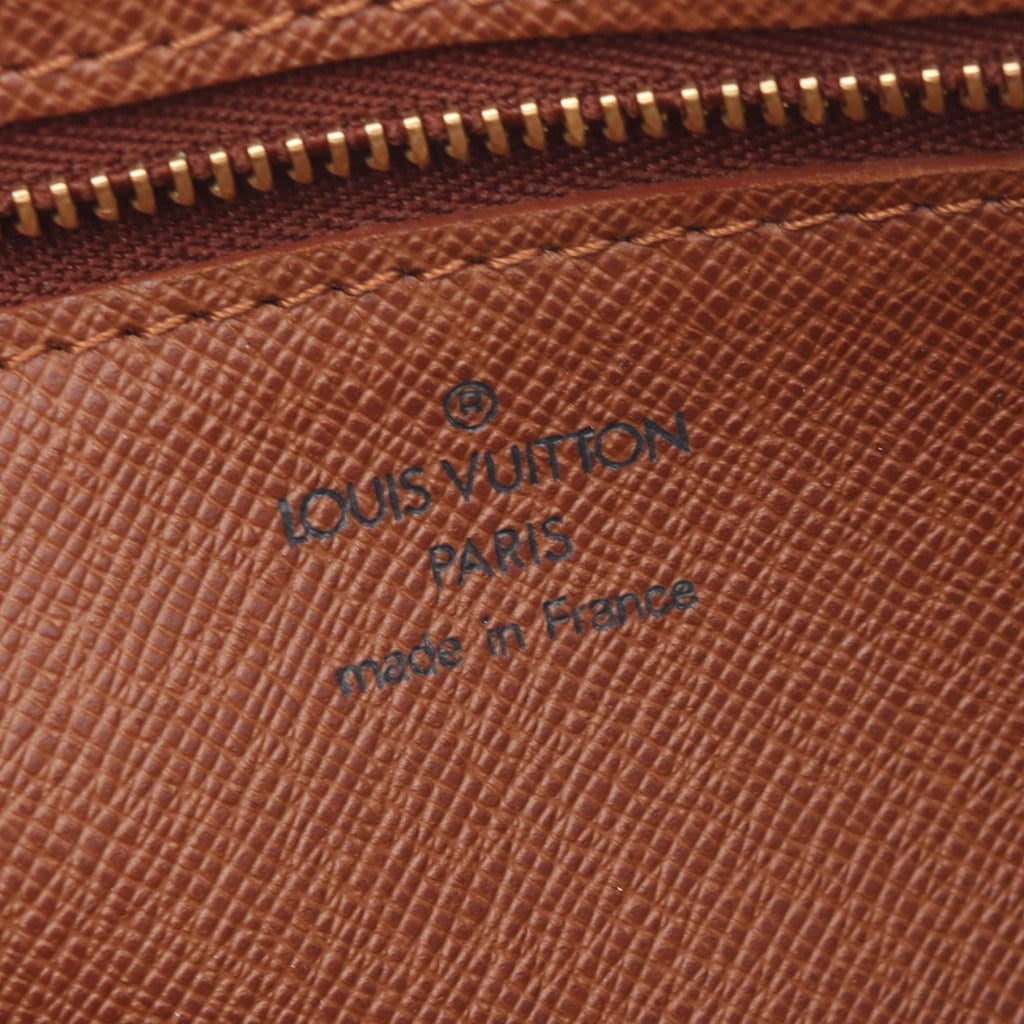 Louis Vuitton Brown Monogram Coated Canvas Leather Clutch Bag Handbag