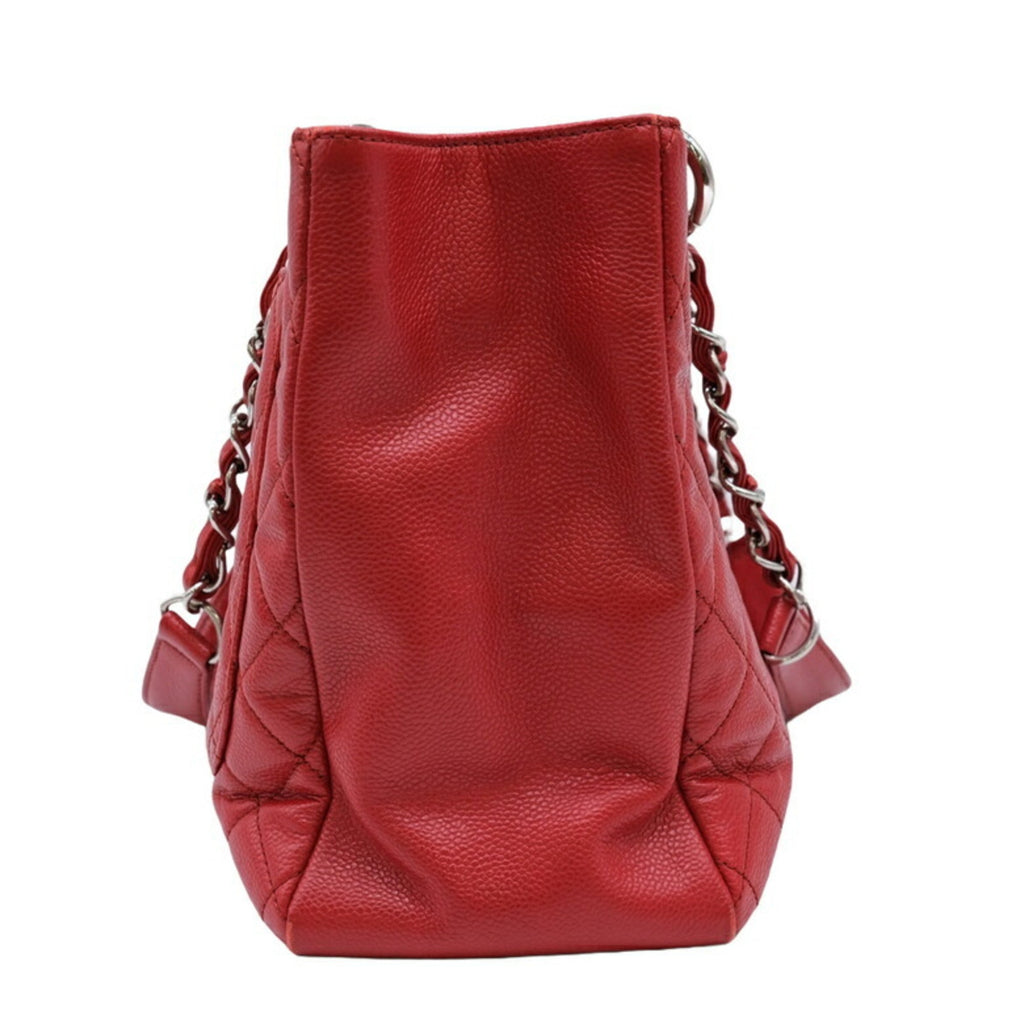 Chanel Red Color Caviar Leather Tote Bag