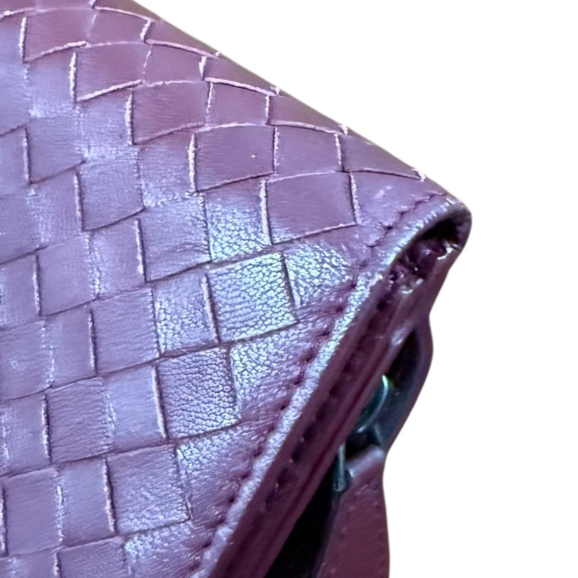Bottega Veneta Bordeaux Intrecciato Long Wallet (Bi-Fold)
