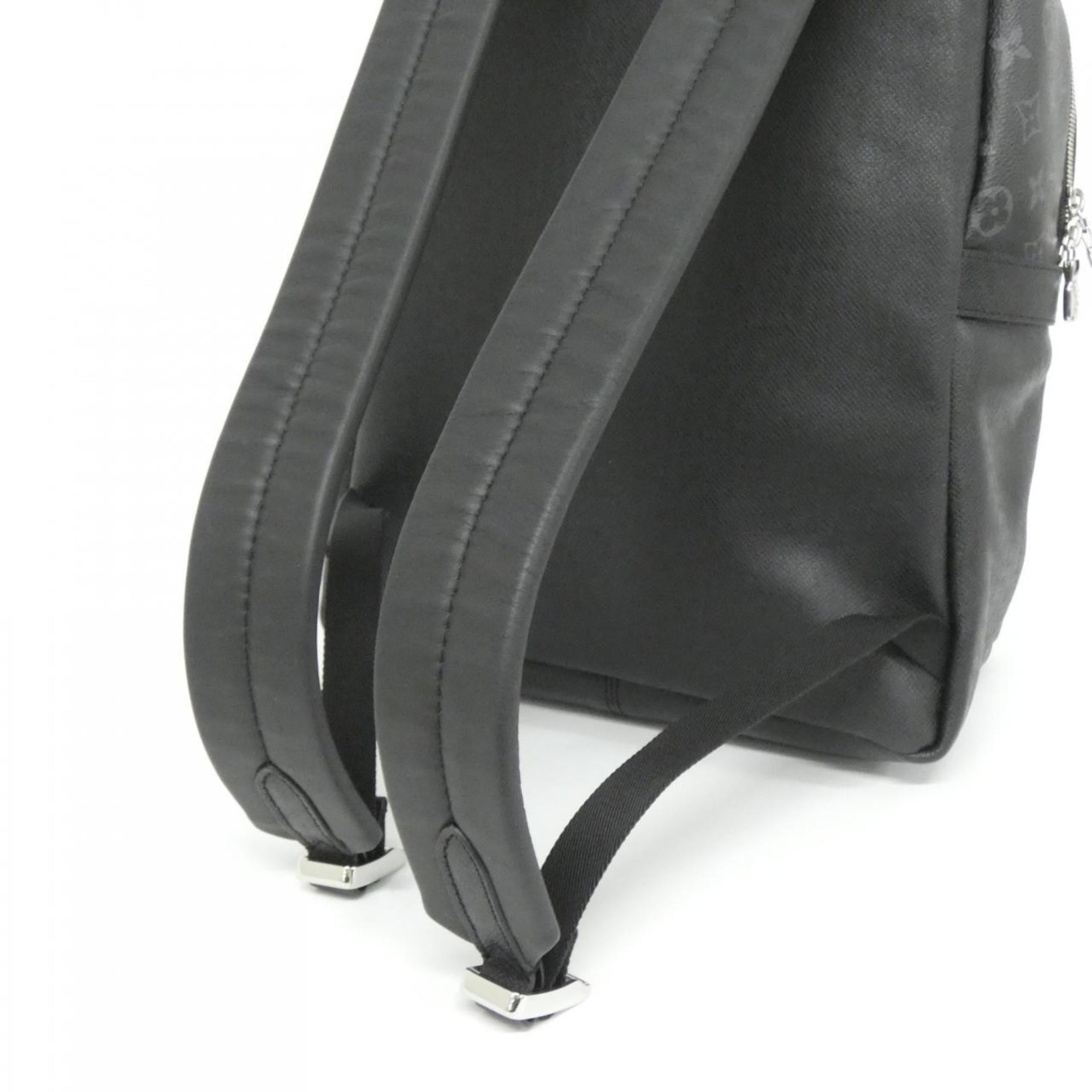 Louis Vuitton Black Taigarama Coated Canvas Leather Backpack