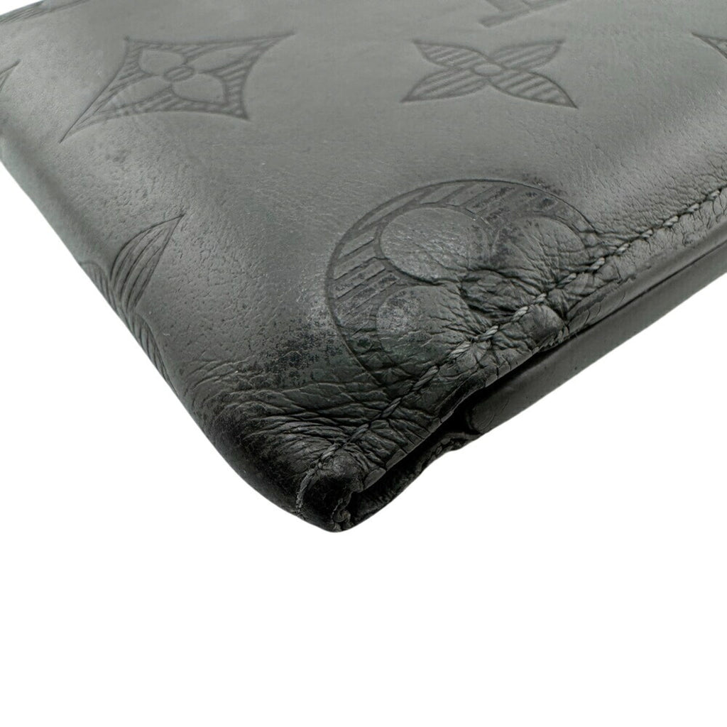 Louis Vuitton Dark Gray Gray Leather Wallet