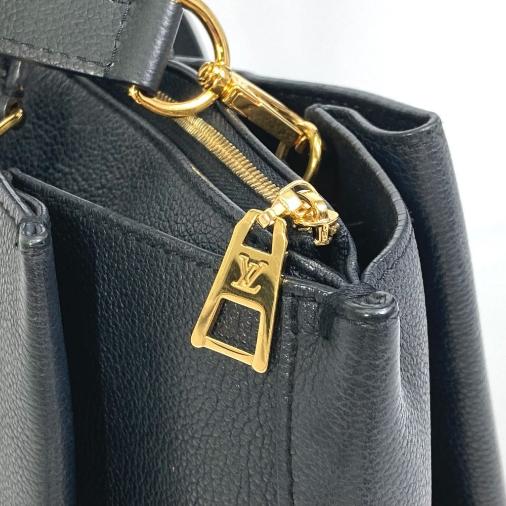Louis Vuitton Black Leather Tote Bag