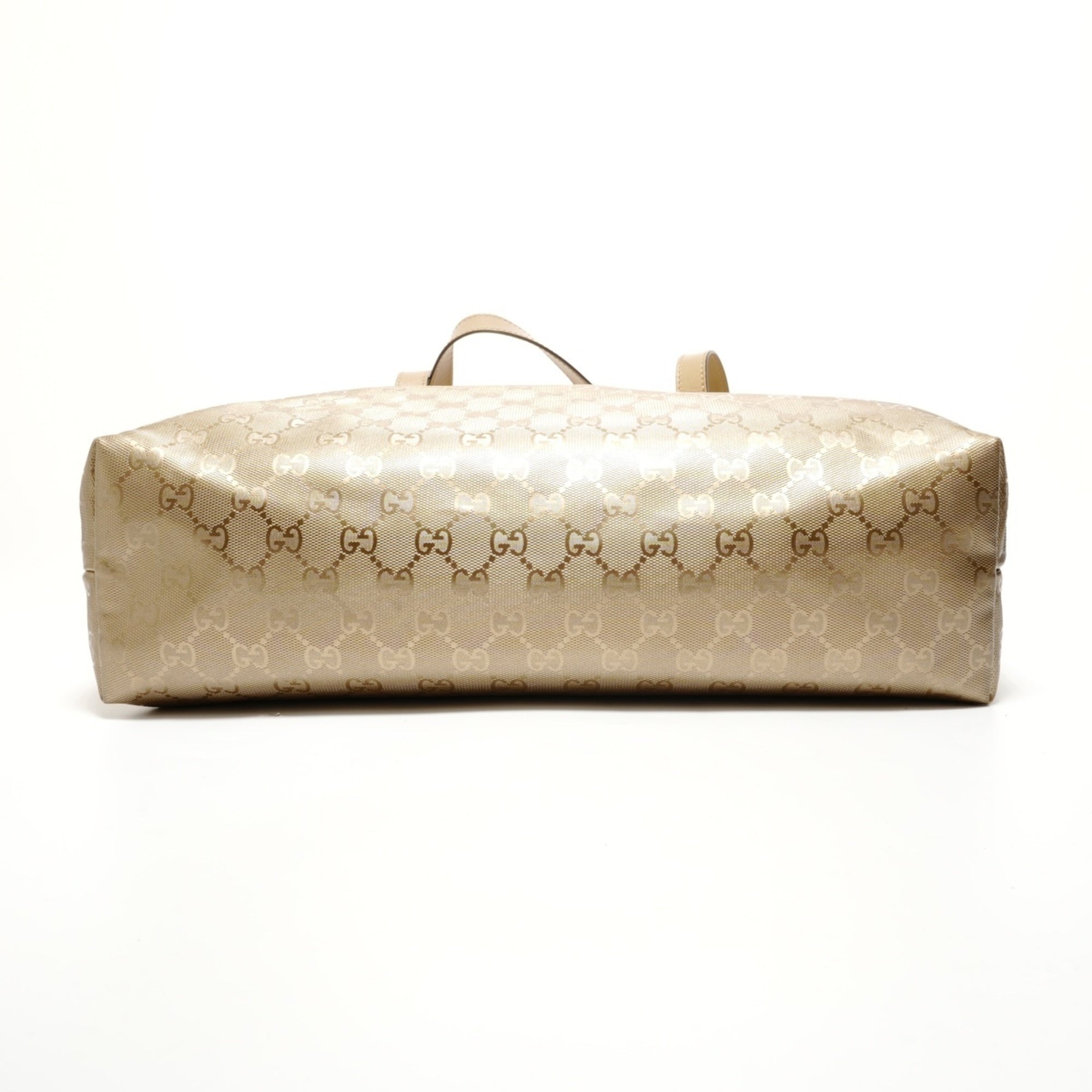 Gucci Gg Imprimé Gold Pvc Tote Bag (Pre-Owned)