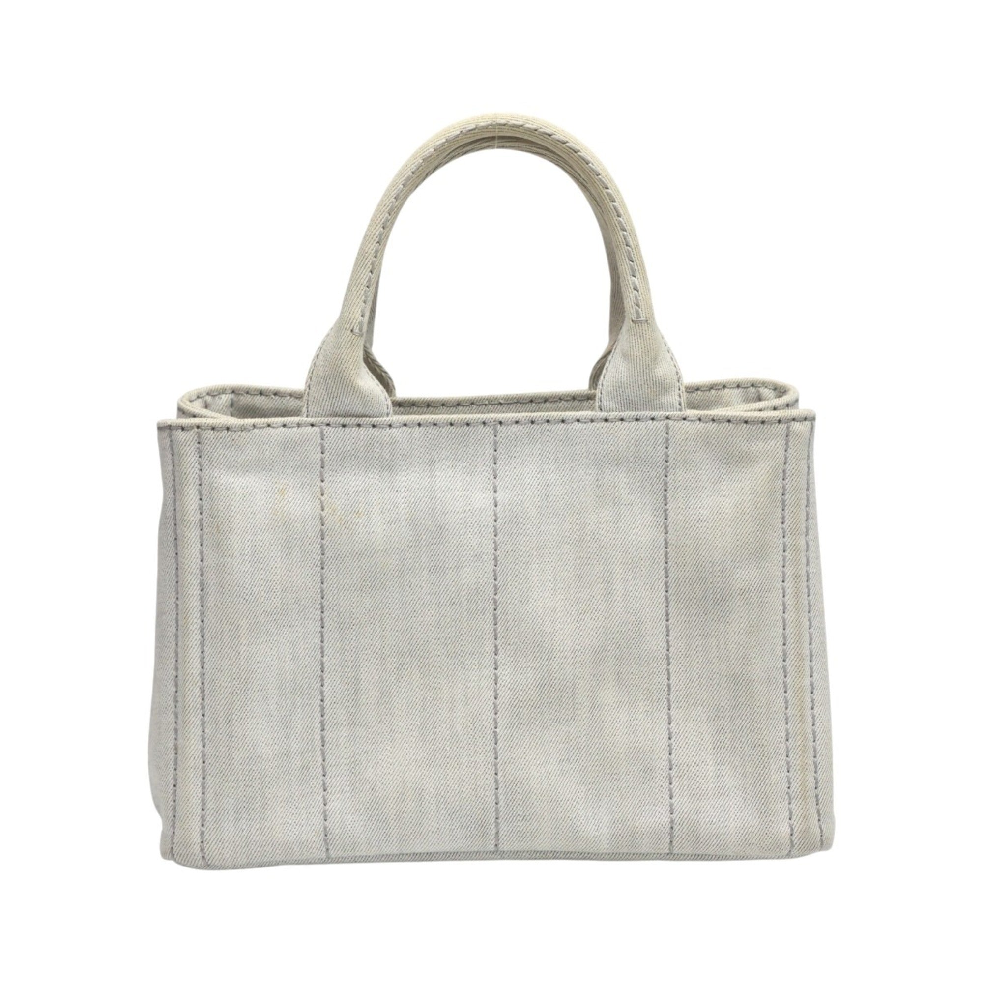 Prada White Canvas Tote Bag