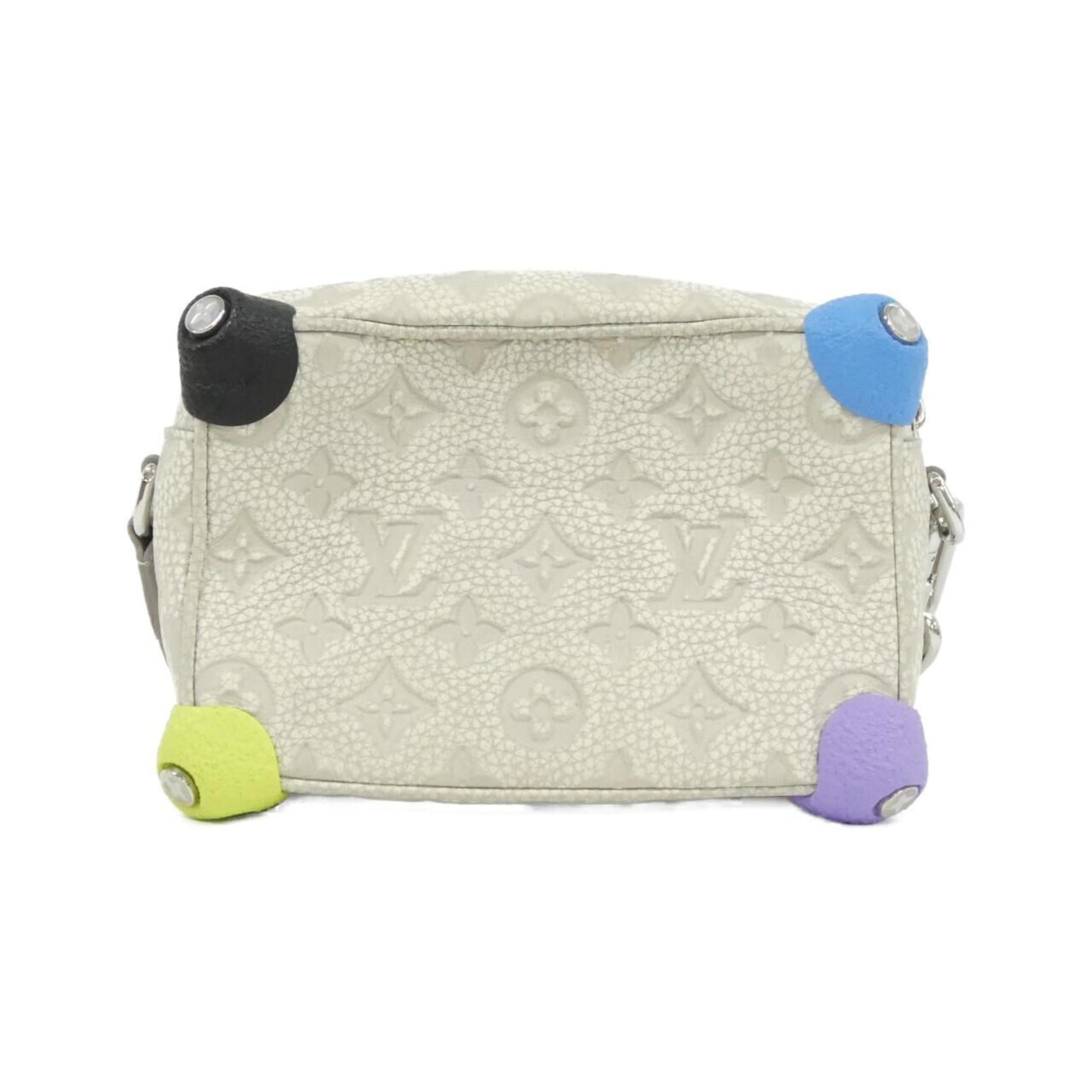 Louis Vuitton Gray Leather Shoulder Bag