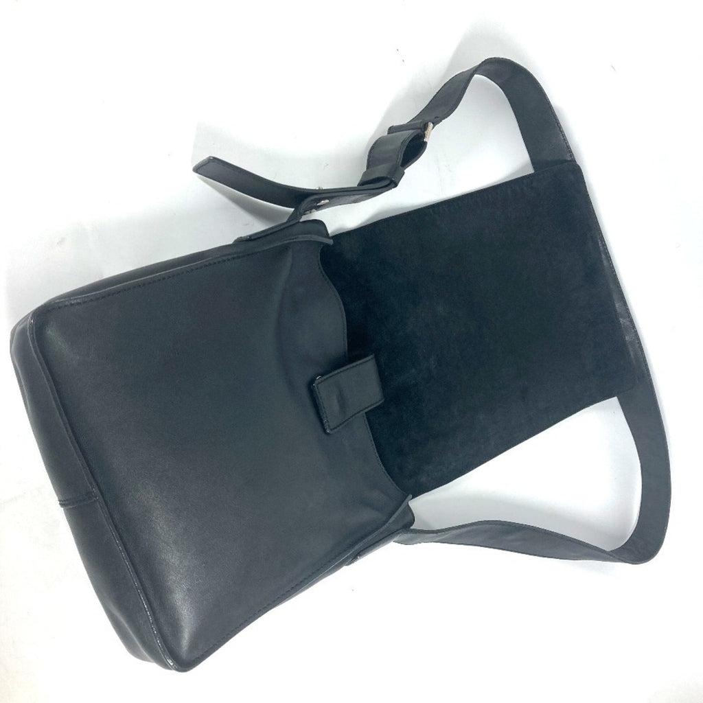 Chanel Black White Leather Shoulder Bag