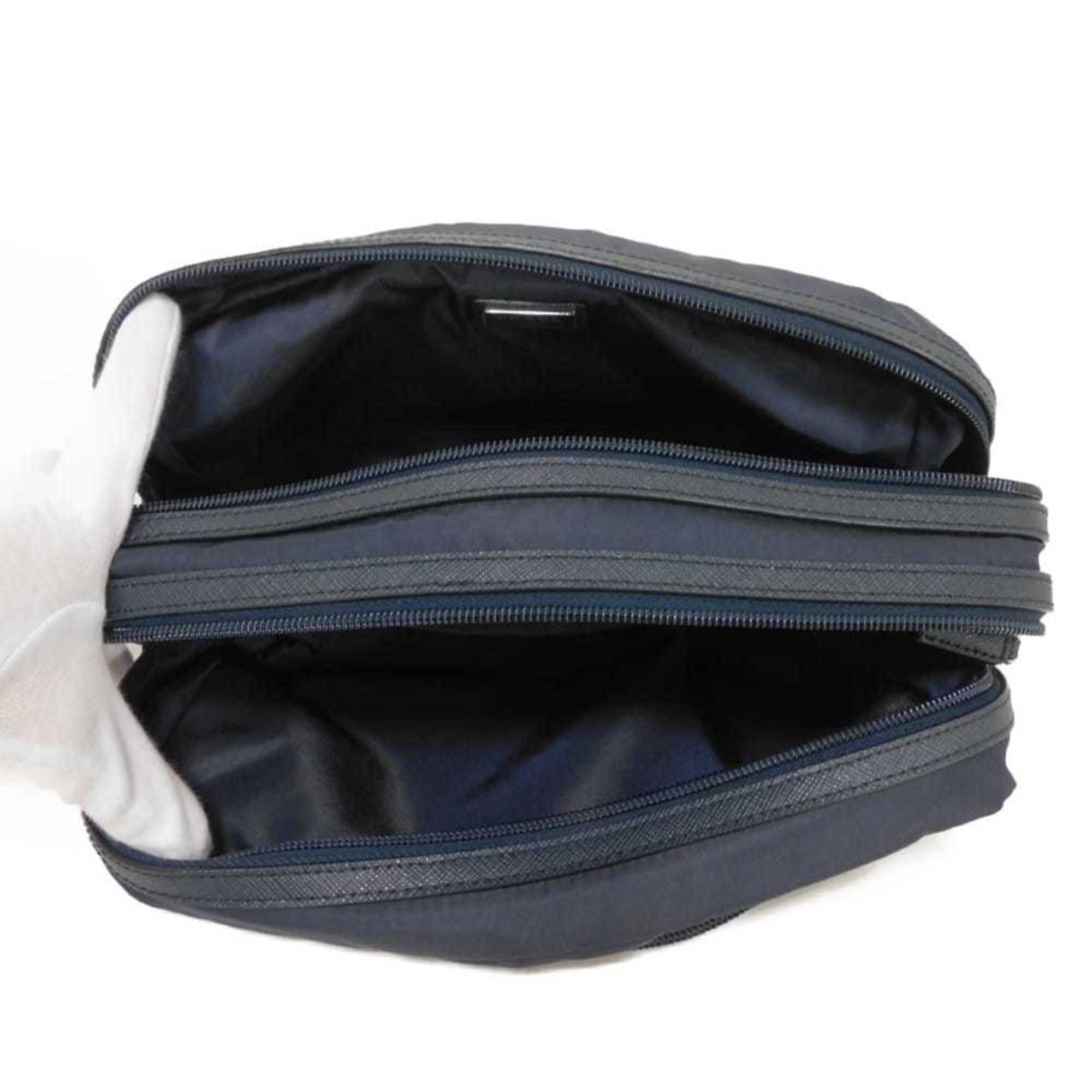 Prada Blue Nylon Clutch Bag Pouch