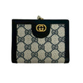 Gucci Navy Leather Pvc Wallet (Bi-Fold) (Pre-Owned)