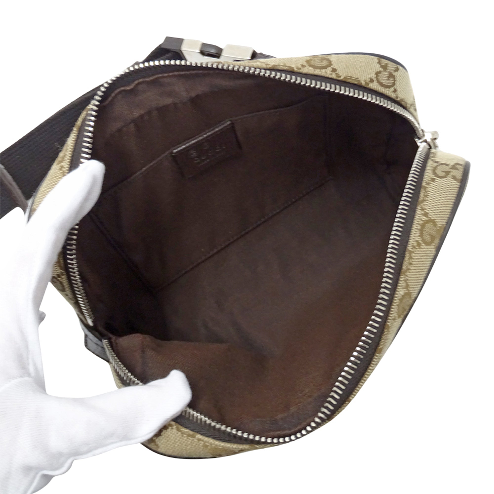 Gucci Beige Brown Gg Supreme Canvas Handbag Sling Bag (Pre-Owned)