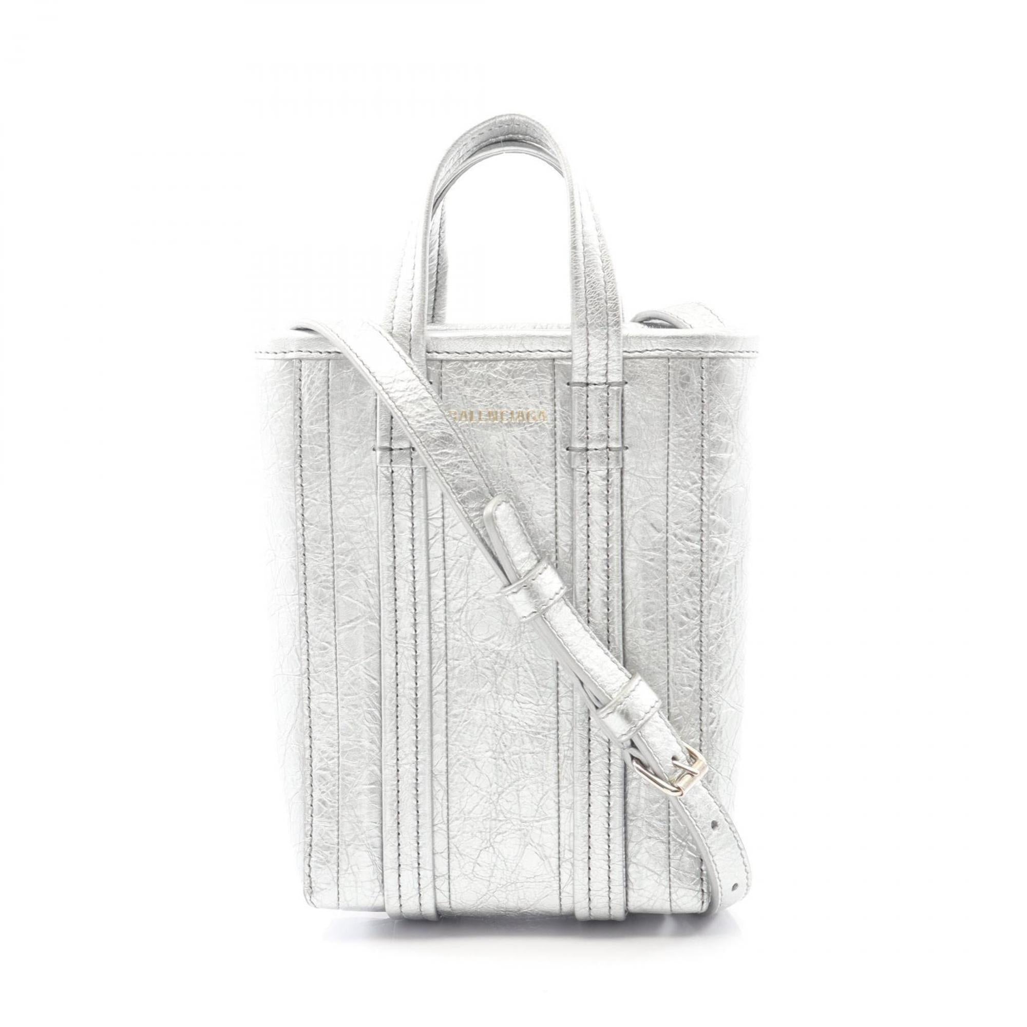 Balenciaga Silver Leather Shoulder