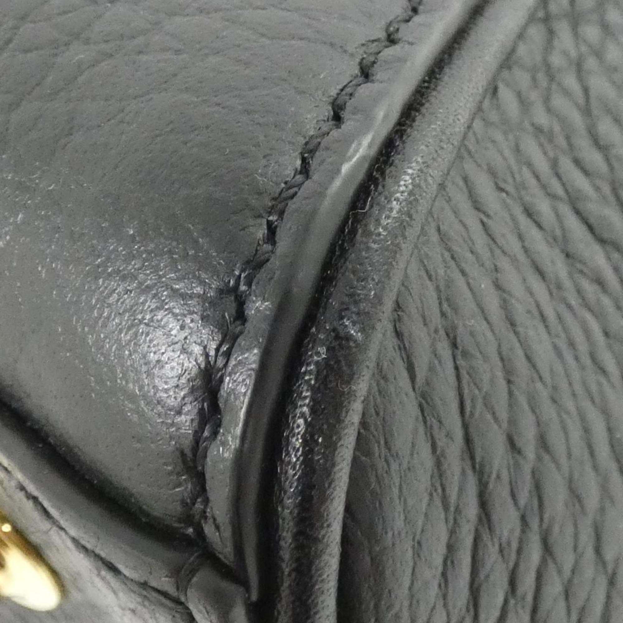 Louis Vuitton Black Leather Handbag