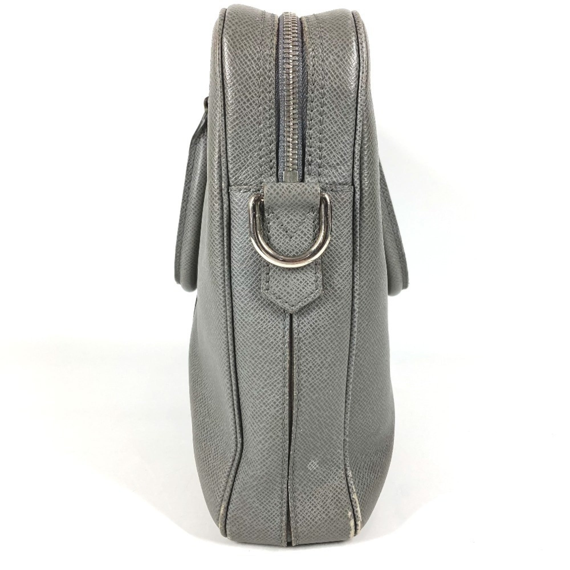 Louis Vuitton Galle Glacier Gray Taiga Leather Handbag Tote Bag