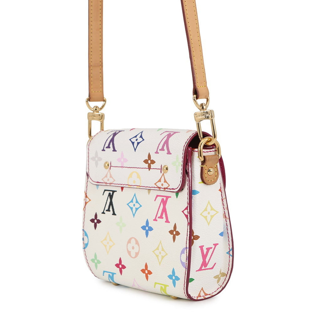 Louis Vuitton Blanc Multi-Color White Monogram Multicolore Handbag Shoulder Bag