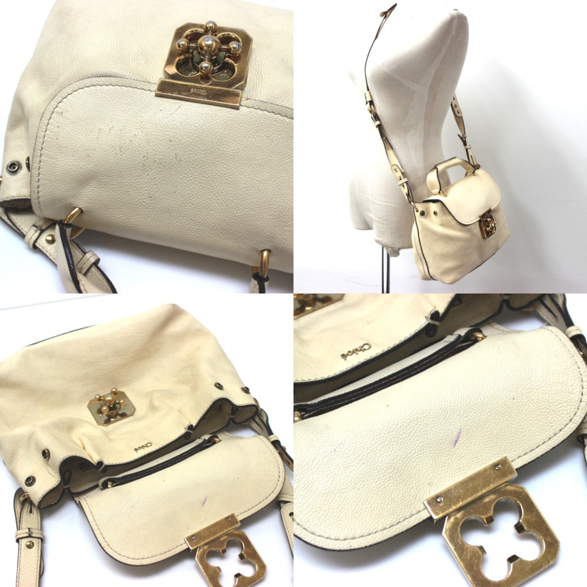 Chloé Beige Leather Shoulder Bag (Pre-Owned)