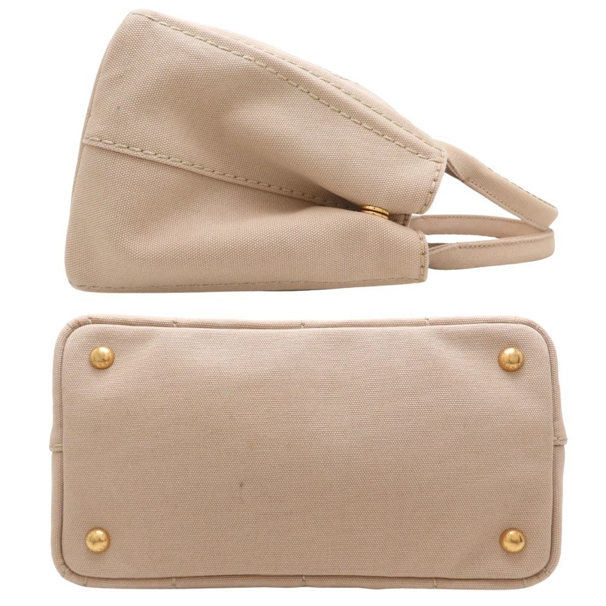 Prada Beige Canvas Handbag