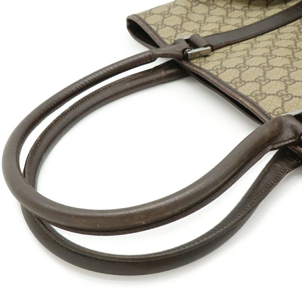 Gucci Beige Dark Brown Gg Supreme Shoulder Bag Tote Bag (Pre-Owned)