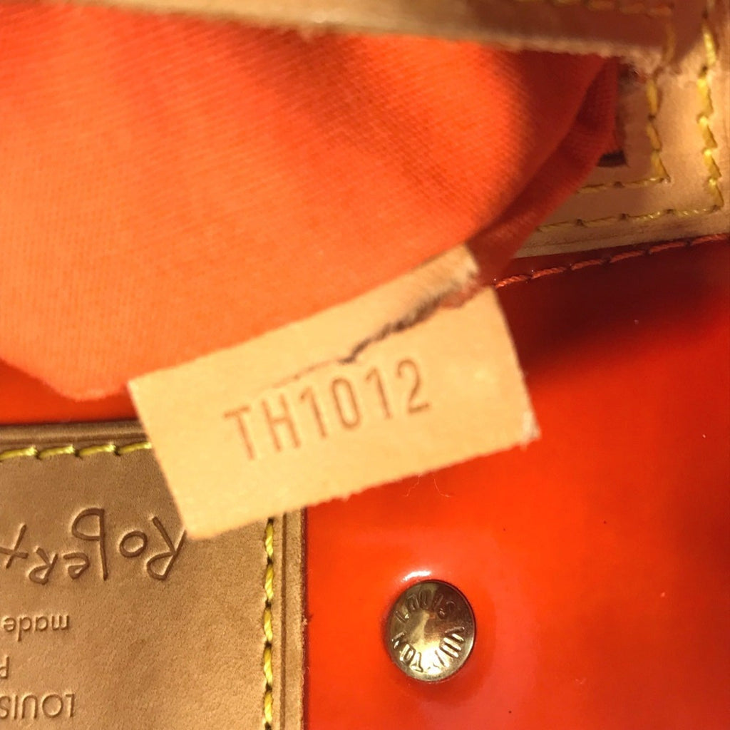 Louis Vuitton Orange Monogram Vernis Handbag Tote Bag