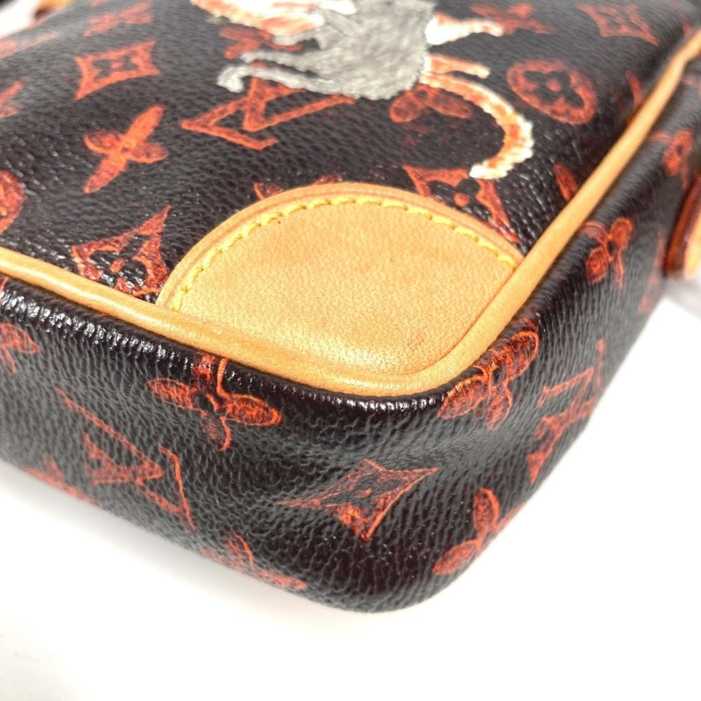 Louis Vuitton Brown Orange Monogram Pochette Shoulder Bag