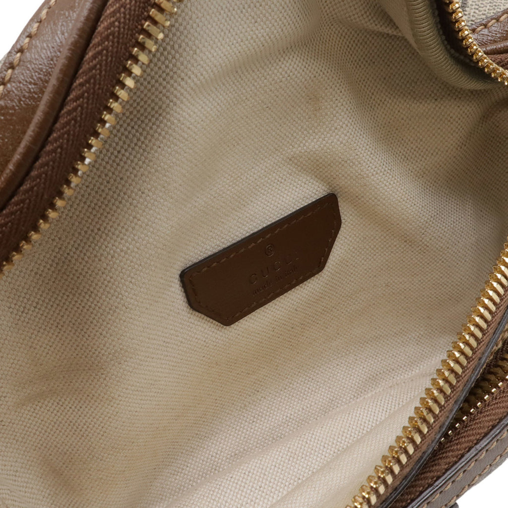 Gucci Beige Brown Leather Sling Bag (Pre-Owned)