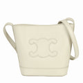 Celine White Leather Shoulder Bag