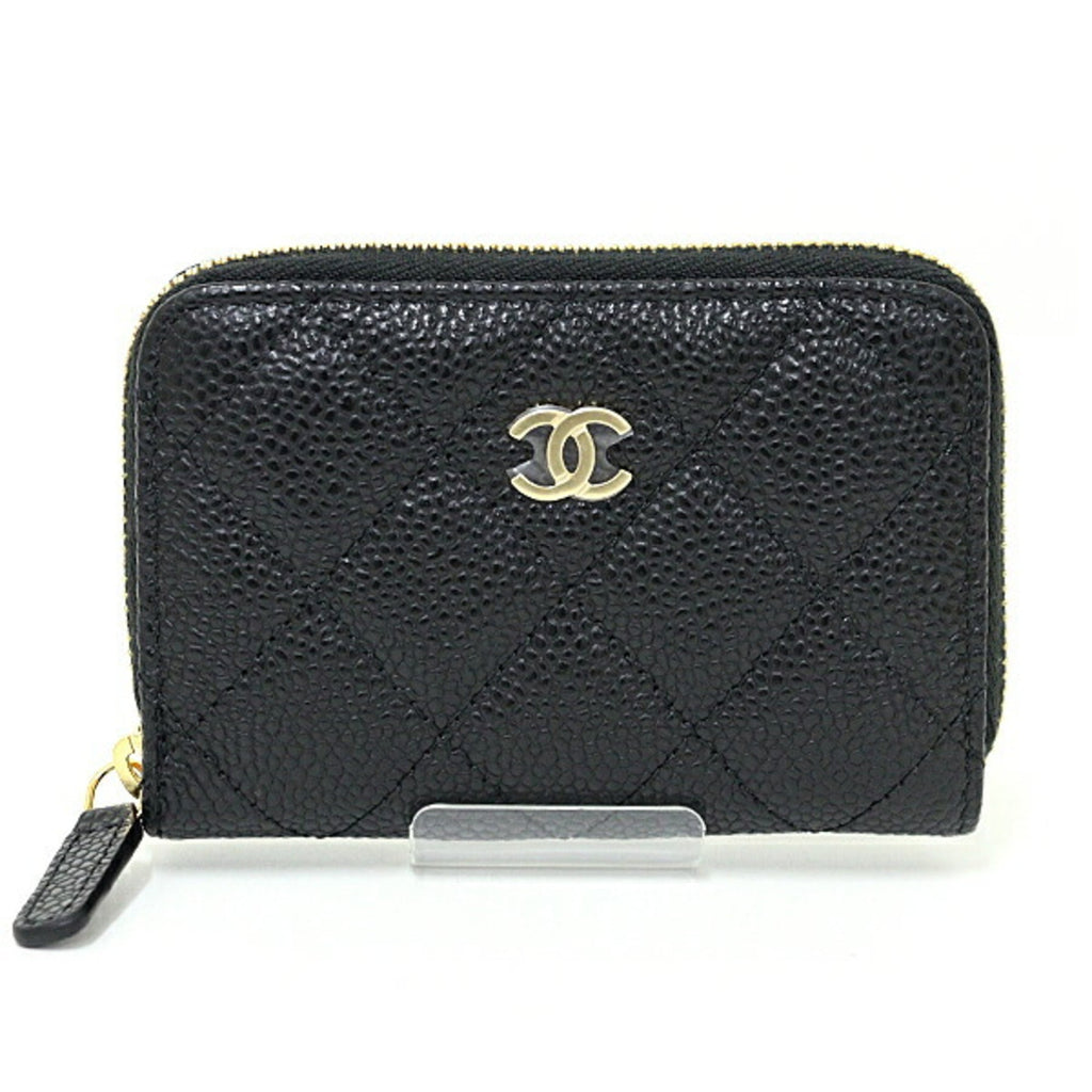 Chanel Black Leather Coin Purse/Coin Case