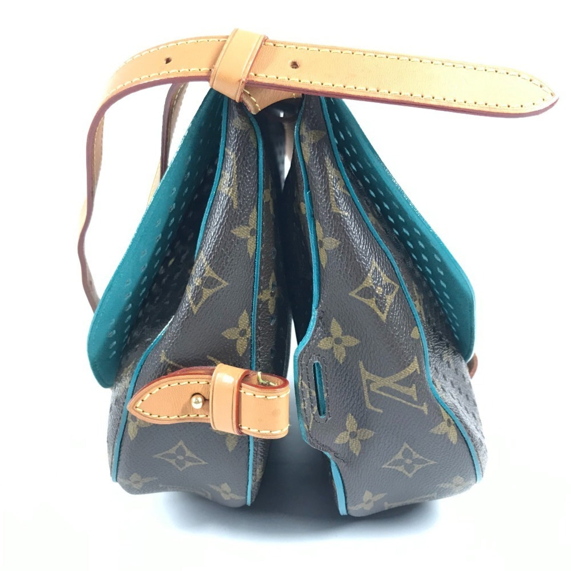 Louis Vuitton Monogram Perfo Blue Brown Monogram Perforated Shoulder Bag