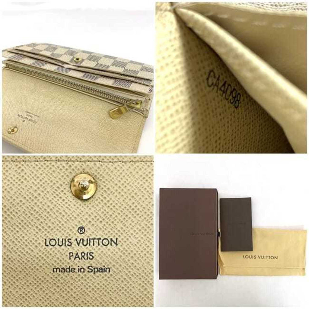 Louis Vuitton Damier Azur Gray White Damier Canvas Long Wallet
