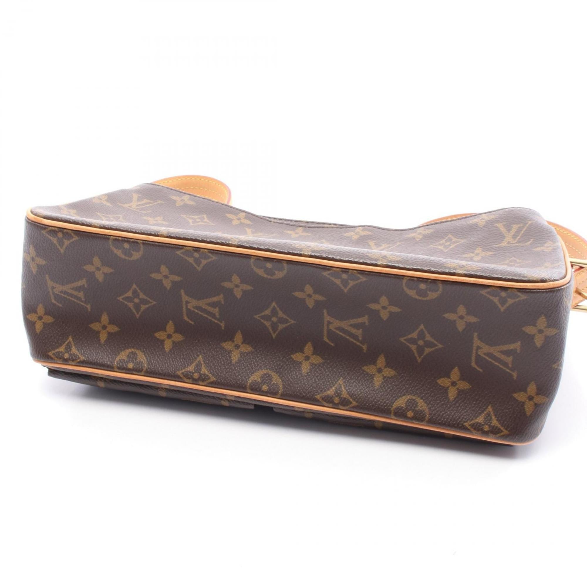 Louis Vuitton Brown Coated Canvas Leather Shoulder Bag