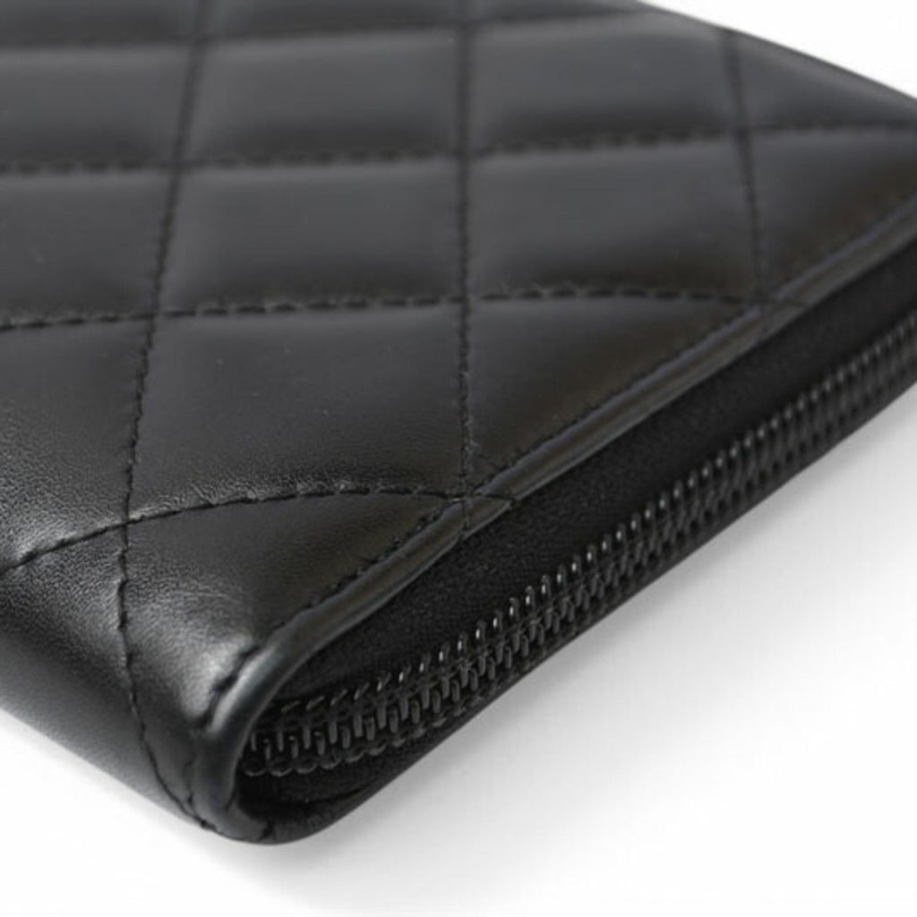 Chanel Black Cambon Ligne Long Wallet (Bi-Fold)