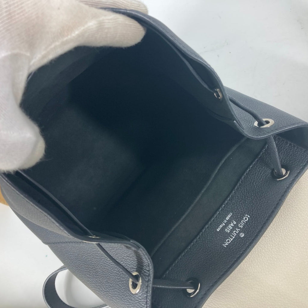 Louis Vuitton Black White Leather Backpack