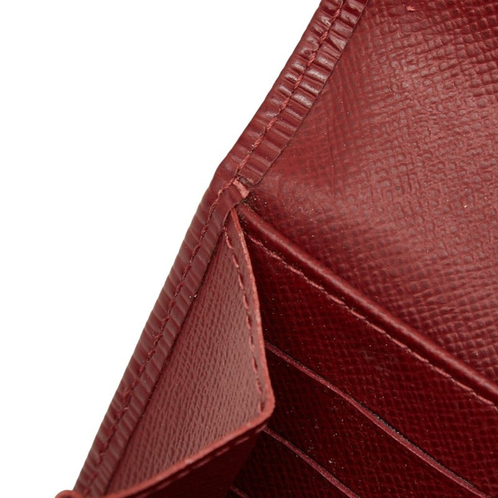 Louis Vuitton Red Color Cuir Ombre Leather Wallet