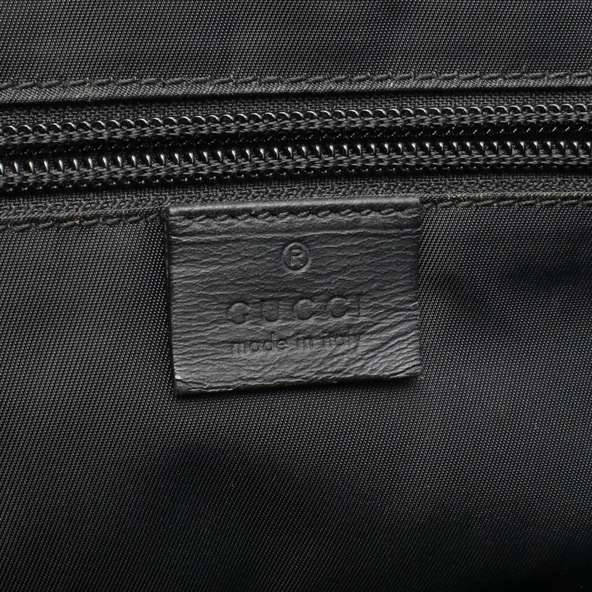 Gucci Black Leather Handbag Tote Bag (Pre-Owned)