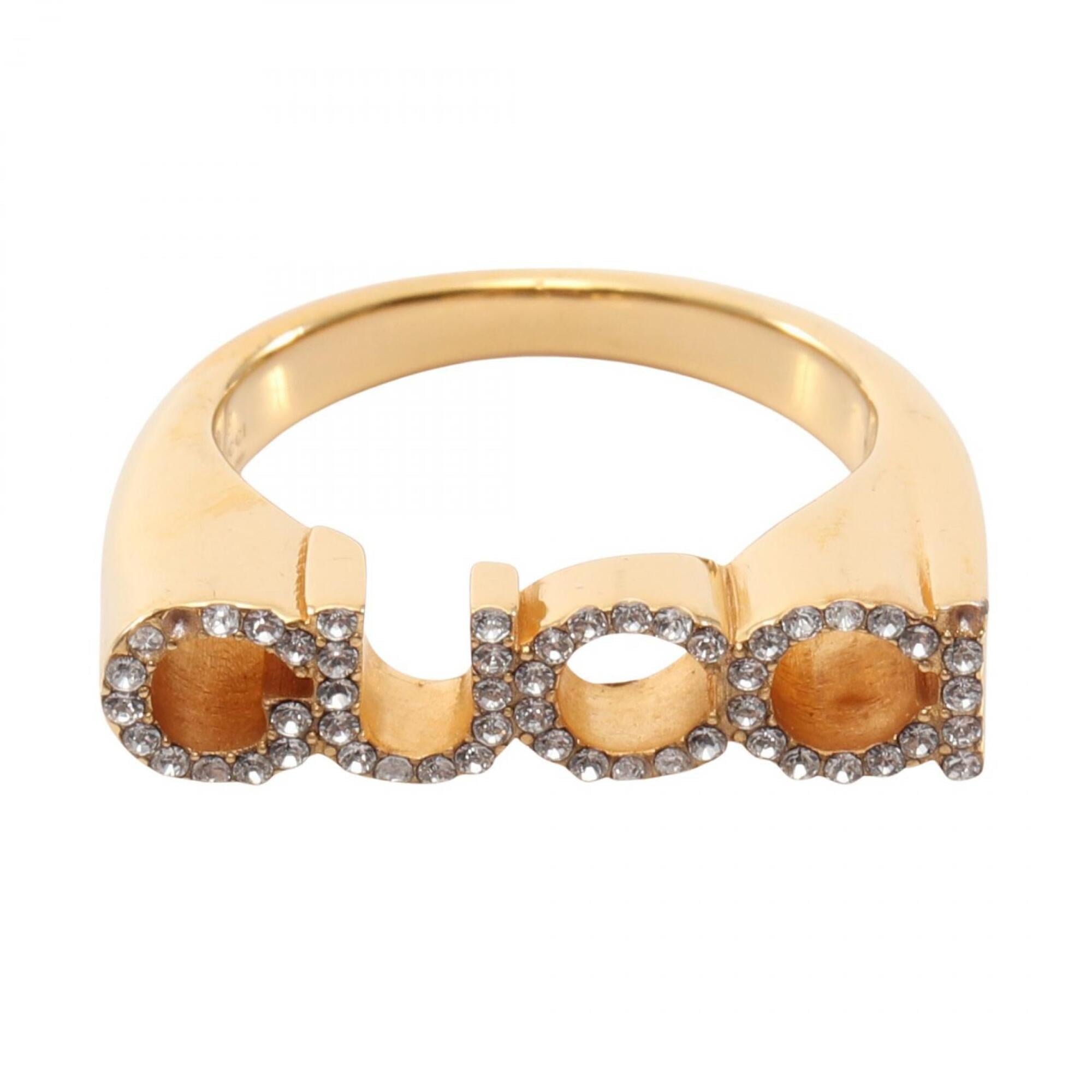 Gucci Gold Gold Plating Band Ring (Pre-Owned)
