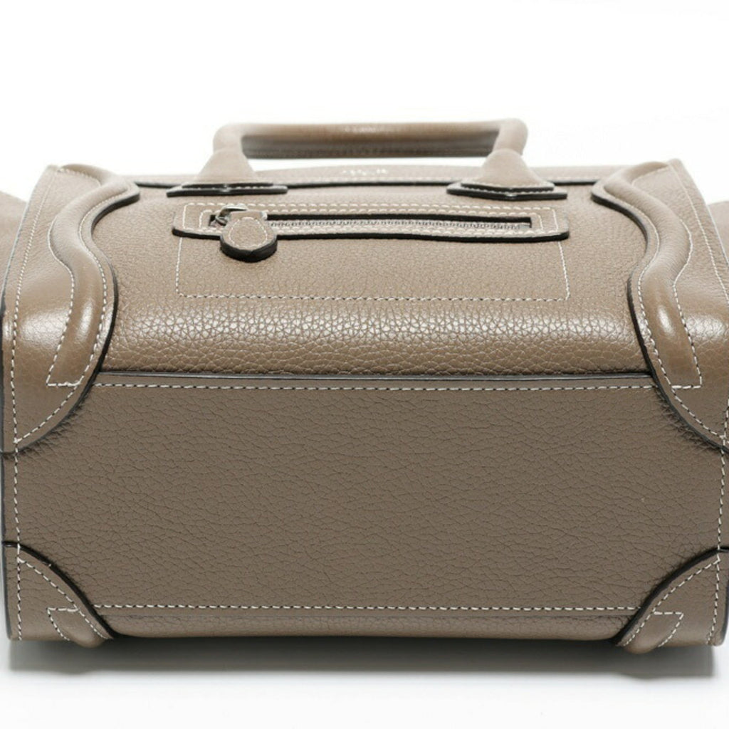Celine Grayish Leather Handbag Shoulder Bag
