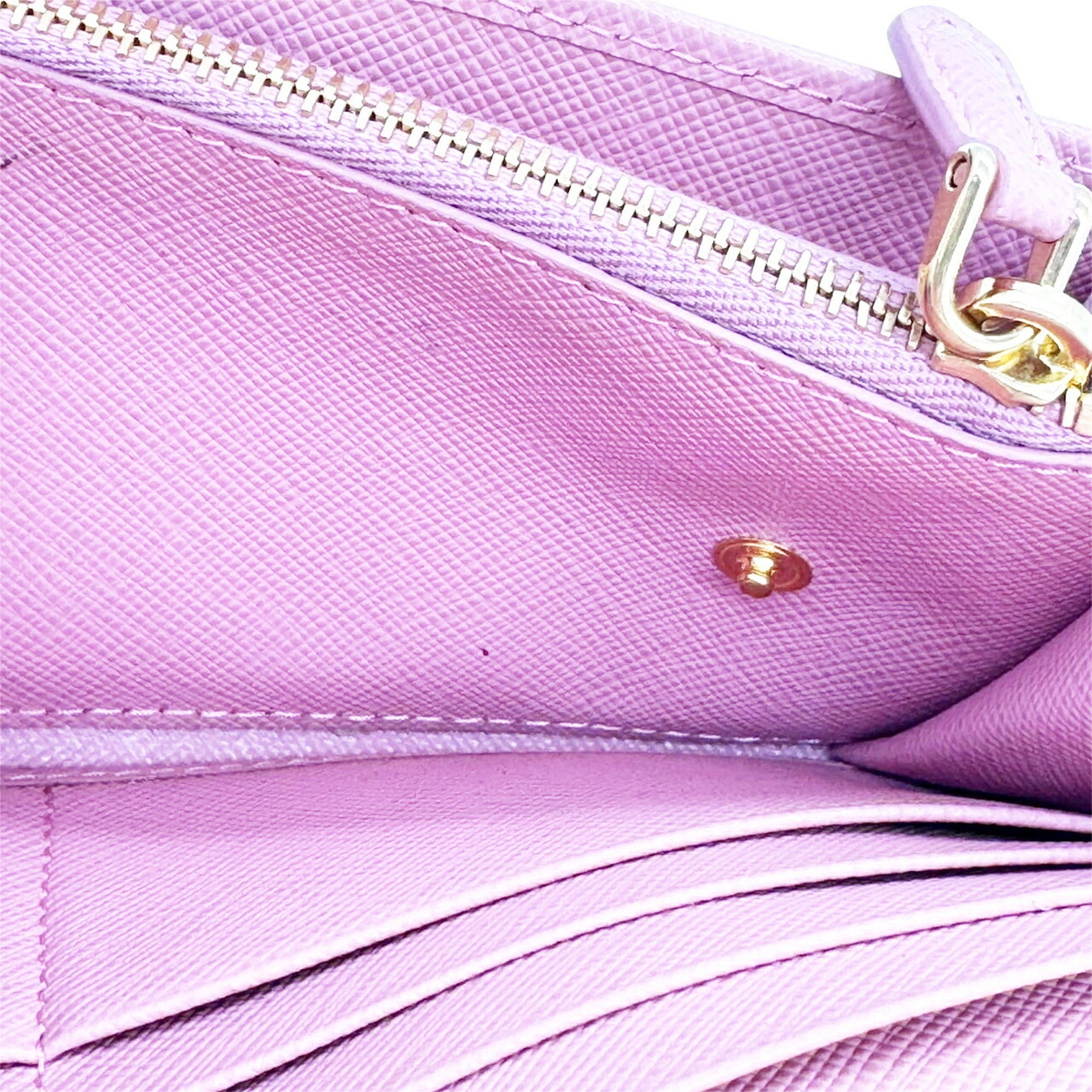 Prada Saffiano Pink Saffiano Long Wallet (Bi-Fold)