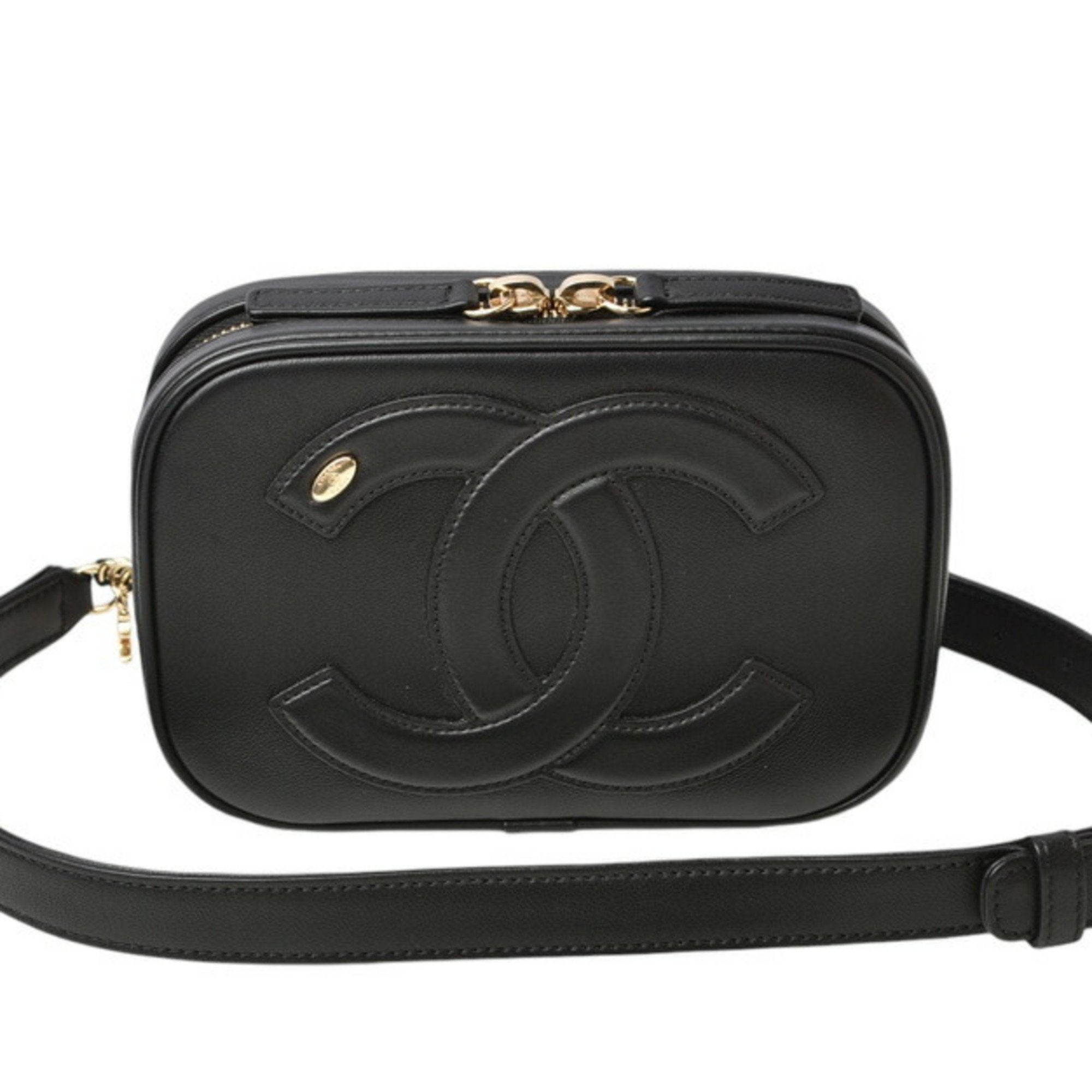 Chanel Black Leather Shoulder Bag