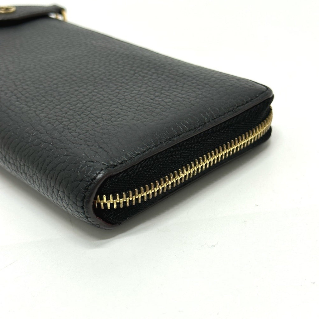 Louis Vuitton Black Leather Long Wallet