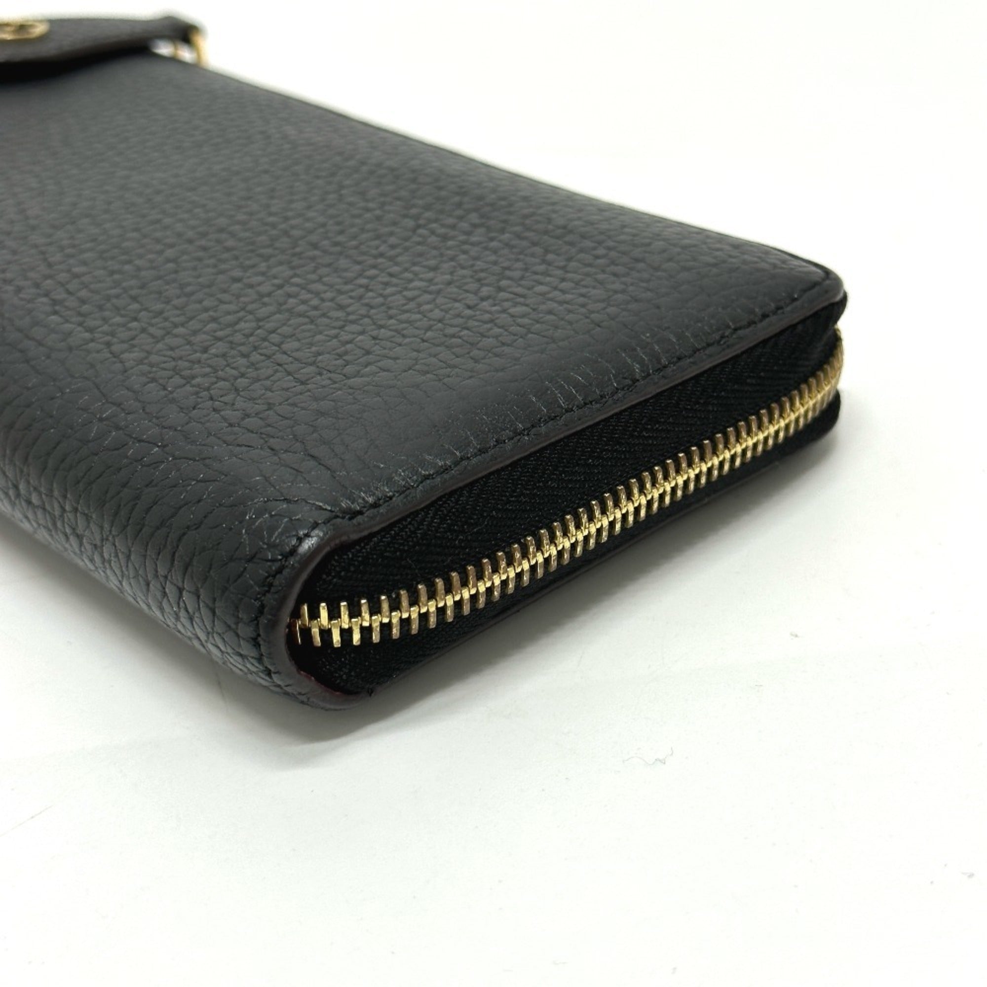Louis Vuitton Black Leather Long Wallet