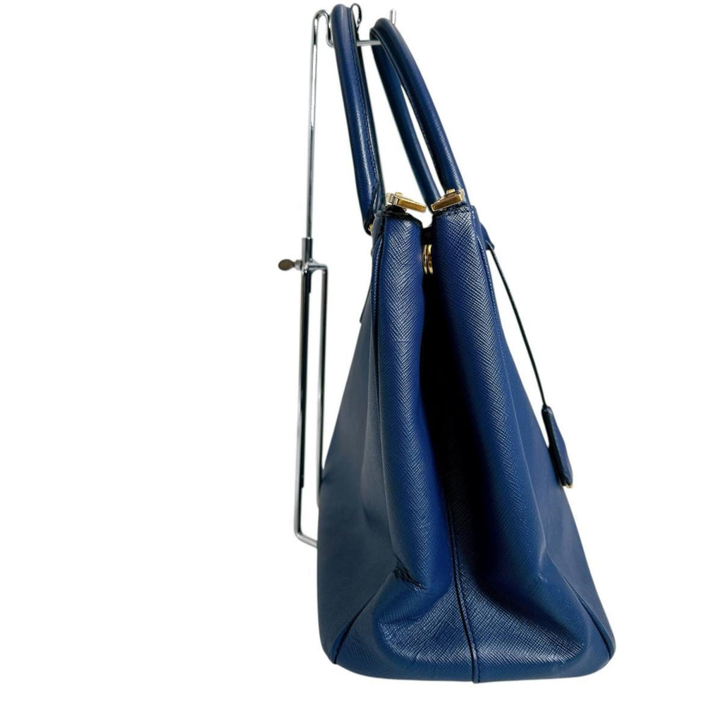 Prada Blue Leather Handbag Shoulder Bag